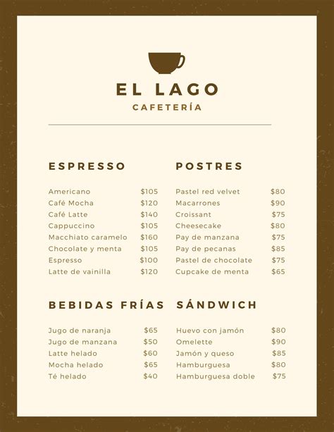 Descobrir 30+ imagem menu de cafeteria en mexico - Abzlocal.mx