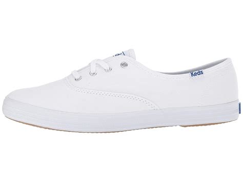 Keds Womens Champion Canvas Low Top Lace Up Walking, White Canvas, Size ...