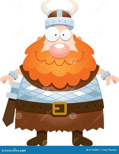 Happy Cartoon Viking stock vector. Illustration of warrior - 51125591