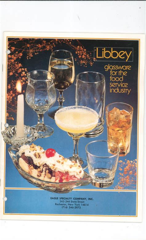 Libbey Glassware Catalog Vintage 1982