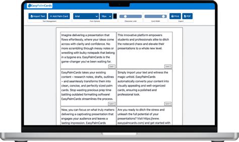 Free Palm Card, Cue Card, Debate Card & Flash Card Generator | EasyPalmCards