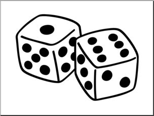 Black And White Dice Clipart | Free download on ClipArtMag