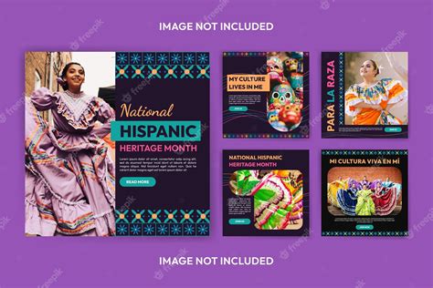 Premium Vector | Hispanic heritage month banners for social media cards ...