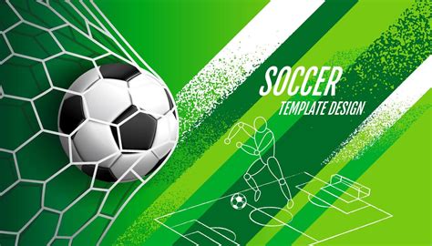 Soccer Template design , Football banner, Sport layout design, green ...