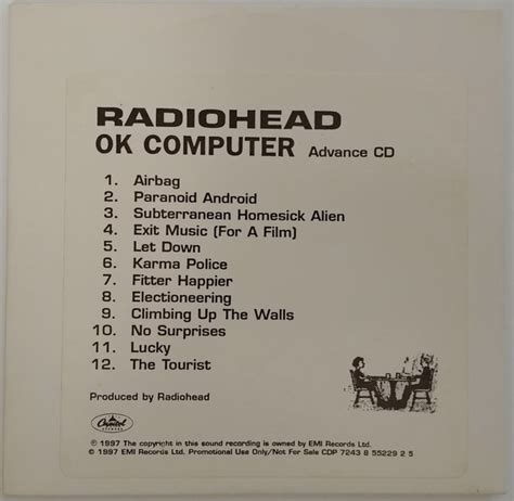 Radiohead - OK Computer (1997, Advance CD, CD) | Discogs