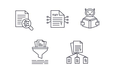 Text Mining icon. Data Extraction icon. Information Retrieval icon. 25029868 Vector Art at Vecteezy