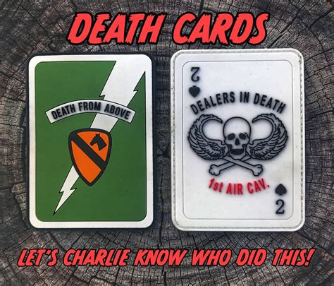 KILGORE 1st AIR CAV DEATH FROM ABOVE "DEATH CARDS" MORALE PATCH SET