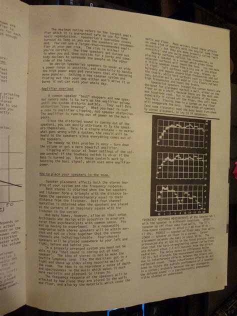 Vintage Speakerlab speaker operating manual from 1974 | Audio Science Review (ASR) Forum