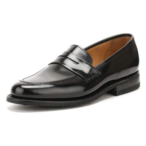 Loake Mens Black Leather 211 Loafers for Men - Lyst