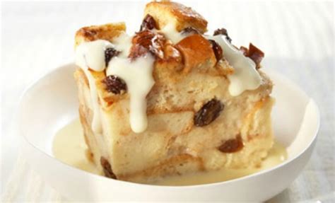 Cinnamon Raisin Bread Pudding with Vanilla Pudding Sauce - Jamie Geller