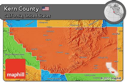 Free Political Map of Kern County