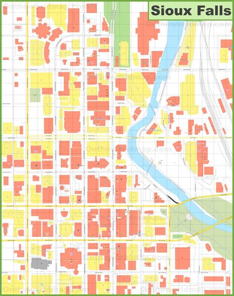 Sioux Falls downtown map