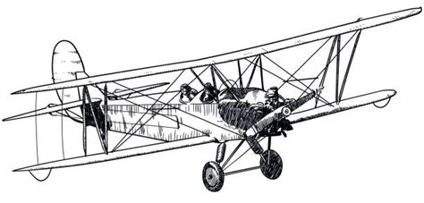 Biplane Drawings Illustrations, Royalty-Free Vector Graphics & Clip Art ...