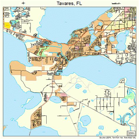 Tavares Florida Street Map 1271225