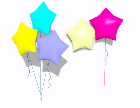 Second Life Marketplace - FULL PERM MESH ~ Star Shaped Balloons (3 styles) ~TealSwanMesh