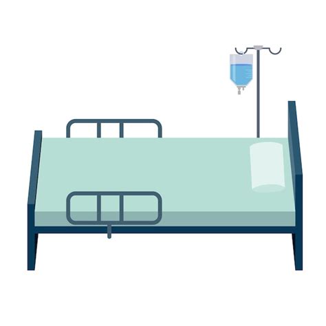 Premium Vector | Bed in the hospital room