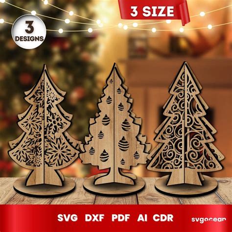 Christmas Tree Laser Cut SVG vector for instant download - Svg Ocean — svgocean