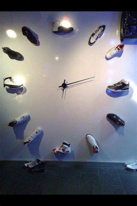 Shoe clock. Love this!!! #fashion #men #home #deco | Shoe display ...