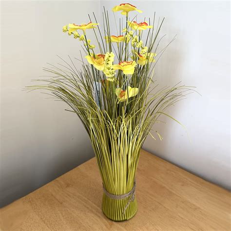 Artificial Grass and Narcissus Flower Arrangement | Devon Artificial