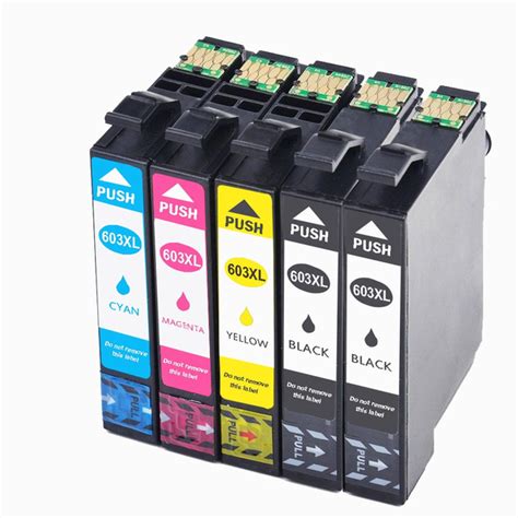 5 Pack Compatible for Epson Expression Home XP-3100 XP-4100 XP-3105 XP-4105 Printer 603XL Ink ...