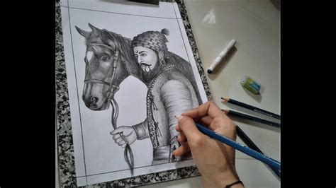 How To Draw Chhatrapati Shivaji Maharaj With Horse Sketch Of Shivaji | Images and Photos finder