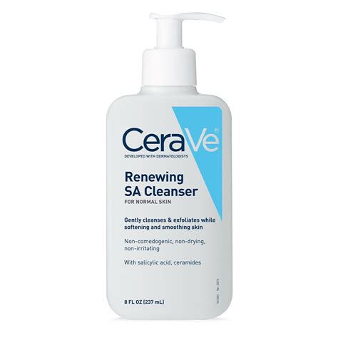 CeraVe Renewing SA Face Cleanser for Normal Skin, 8 oz. - Walmart.com