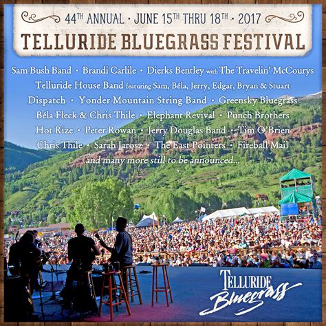 The Preliminary Lineup For The 44th Annual Telluride Bluegrass Festival Is Here