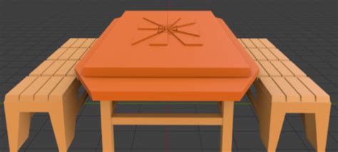 Wooden Dining Table 3D Model - .Blend, .Dae - 123Free3DModels