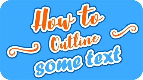 How To Outline Text In Photoshop - (Photoshop Tutorial) - YouTube