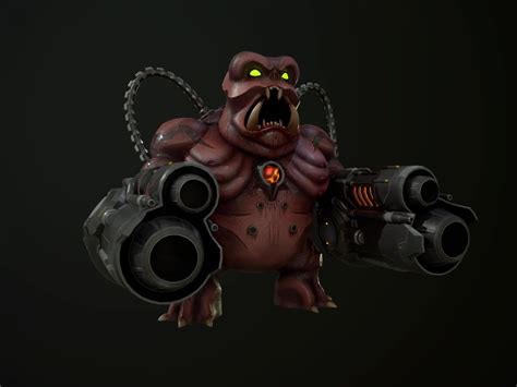 Mancubus - Doom Eternal (toy), Alexander Zakurdaev on ArtStation at https://www.artstation.com ...