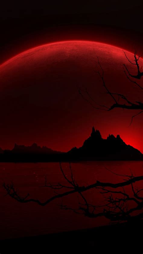 Dark Red Moon Wallpapers on WallpaperDog