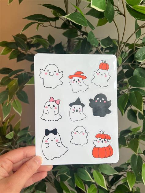 Halloween Sticker Sheet Vinyl Glossy Kids Birthday Stickers - Etsy