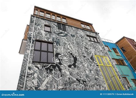 Building Covered with Cartoon in Berlin, Germany Editorial Stock Image ...