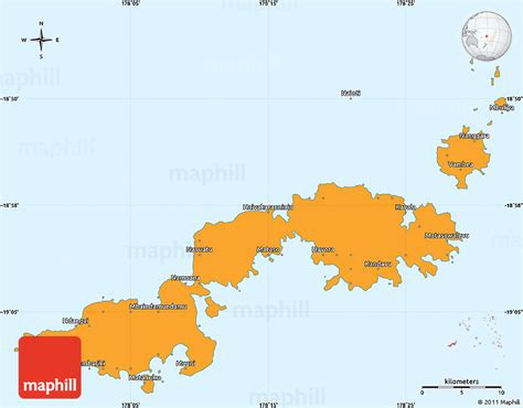 Political Simple Map of Kadavu