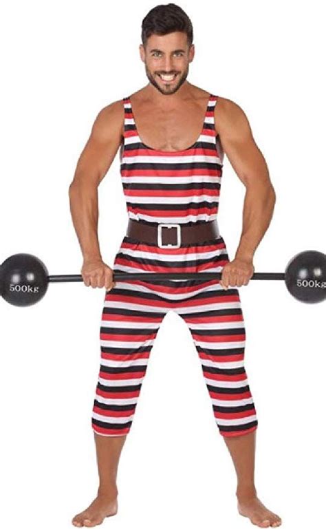 Mens Circus Strongman Performer Carnival TV Book Film Fancy Dress Costume Outfit M-XL | Film ...