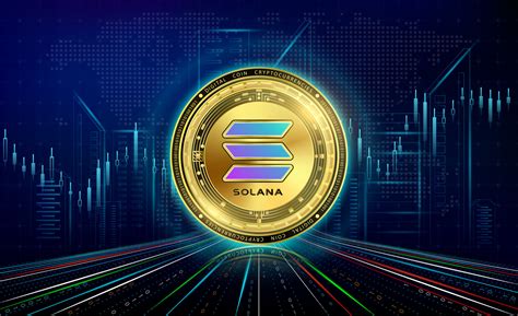 Cryptocurrencies Solana with growth chart. International stock exchange ...