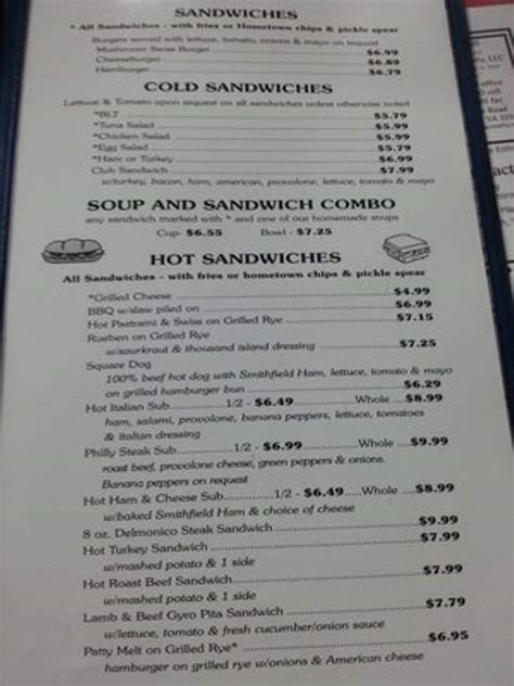 Menu of Hometown Diner in Portsmouth, VA 23707