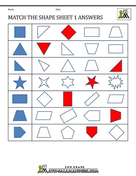 Transformation Geometry Worksheets 2nd Grade