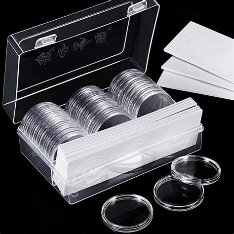 Windfall 46 mm Silver Coin Capsules Coin Case Coin Holder Storage ...