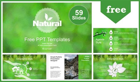 Free Nature Green Design Powerpoint Template - DesignHooks