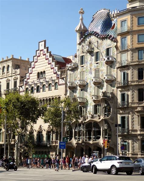 Example of Gaudi architecture, Passeig de Gràcia, Barcelona - a photo ...