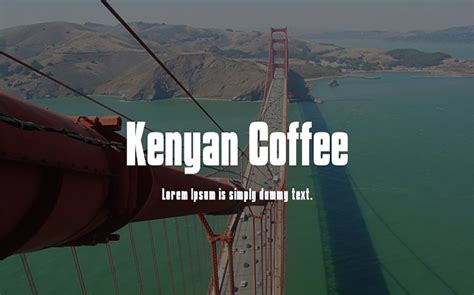 Kenyan Coffee Font Free Download - Fonts Bee