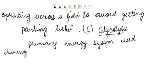 SOLVED: Match the following activities with the primary energy system that is likely to support ...