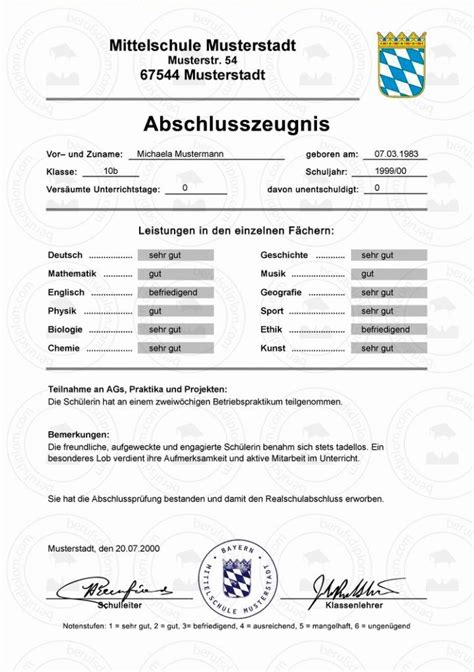 Realschulabschluss kaufen | Mittlere Reife Zeugnis online kaufen ...