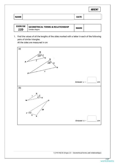 Similar Shapes. Interactive worksheet | TopWorksheets