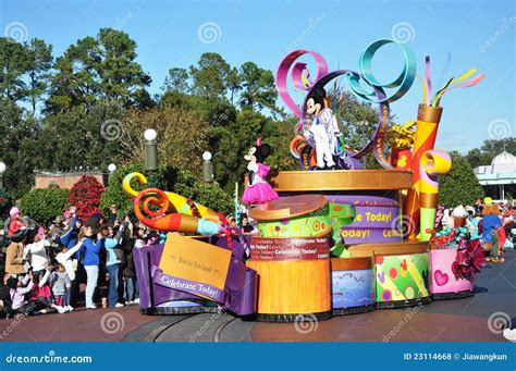 Mickey Mouse Parade Float in Disney World Editorial Stock Photo - Image of disneyland ...