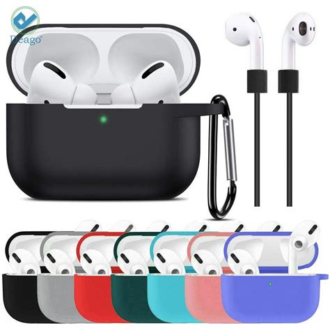 Deago 5 in 1 AirPods Pro Case Accessories Set Protective Silicone Skin Cover For Apple AirPods ...