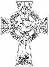 Celtic Cross Coloring Sheets Printable Pages sketch template