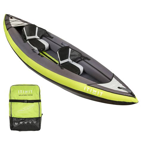 2-Seat Inflatable Kayak - KTI 100 Green - Itiwit - Decathlon