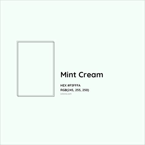 Mint Cream Complementary or Opposite Color Name and Code (#F5FFFA) - colorxs.com